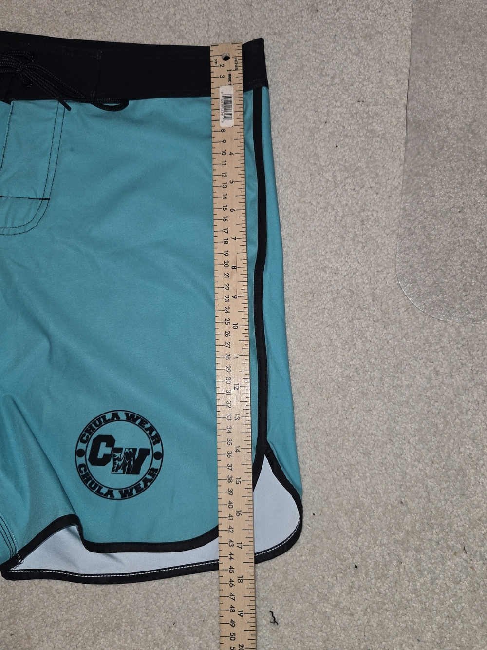 Chula Wear Aqua Blue Athletic Swim Shorts - Men 32 Waist - Picture 4 of 7